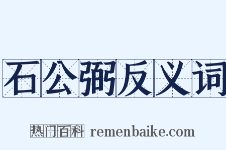 石公弼反义词是什么意思的图片